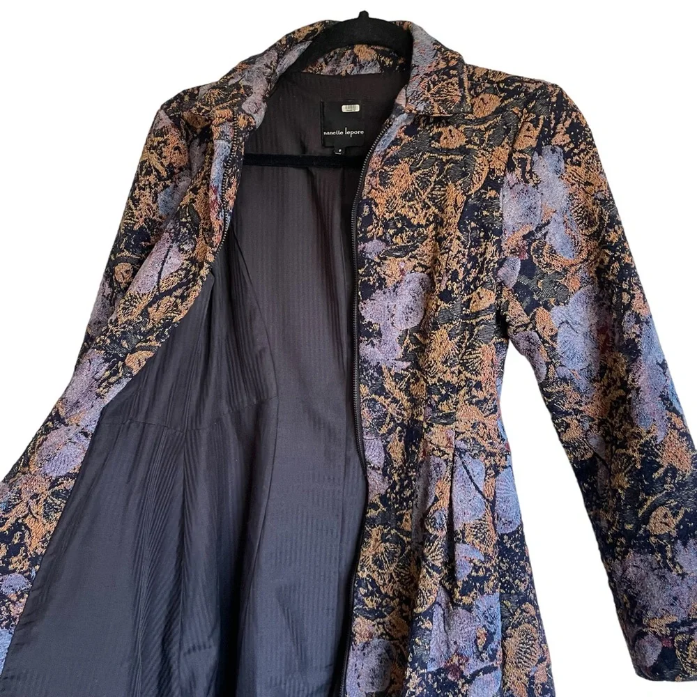 Nanette Lepore Floral Tapestry Coat Size 0 - Picture 5 of 14